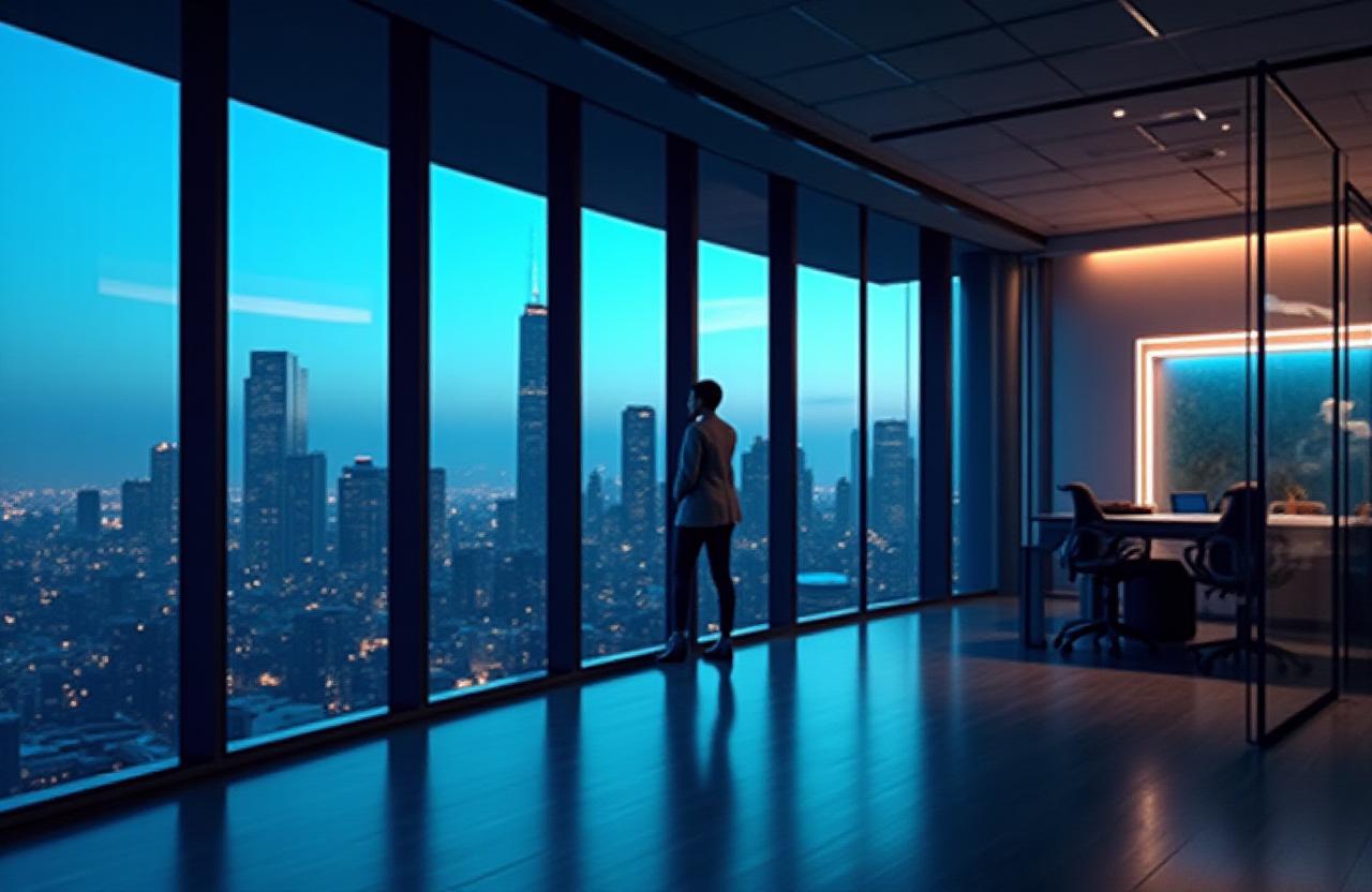 Modern professional ESG governance office setting